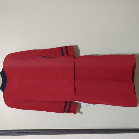 Vintage Mita Women's 2PC Knit Suit Jacket & Skirt red Black Size 14 - Picture 4 of 12